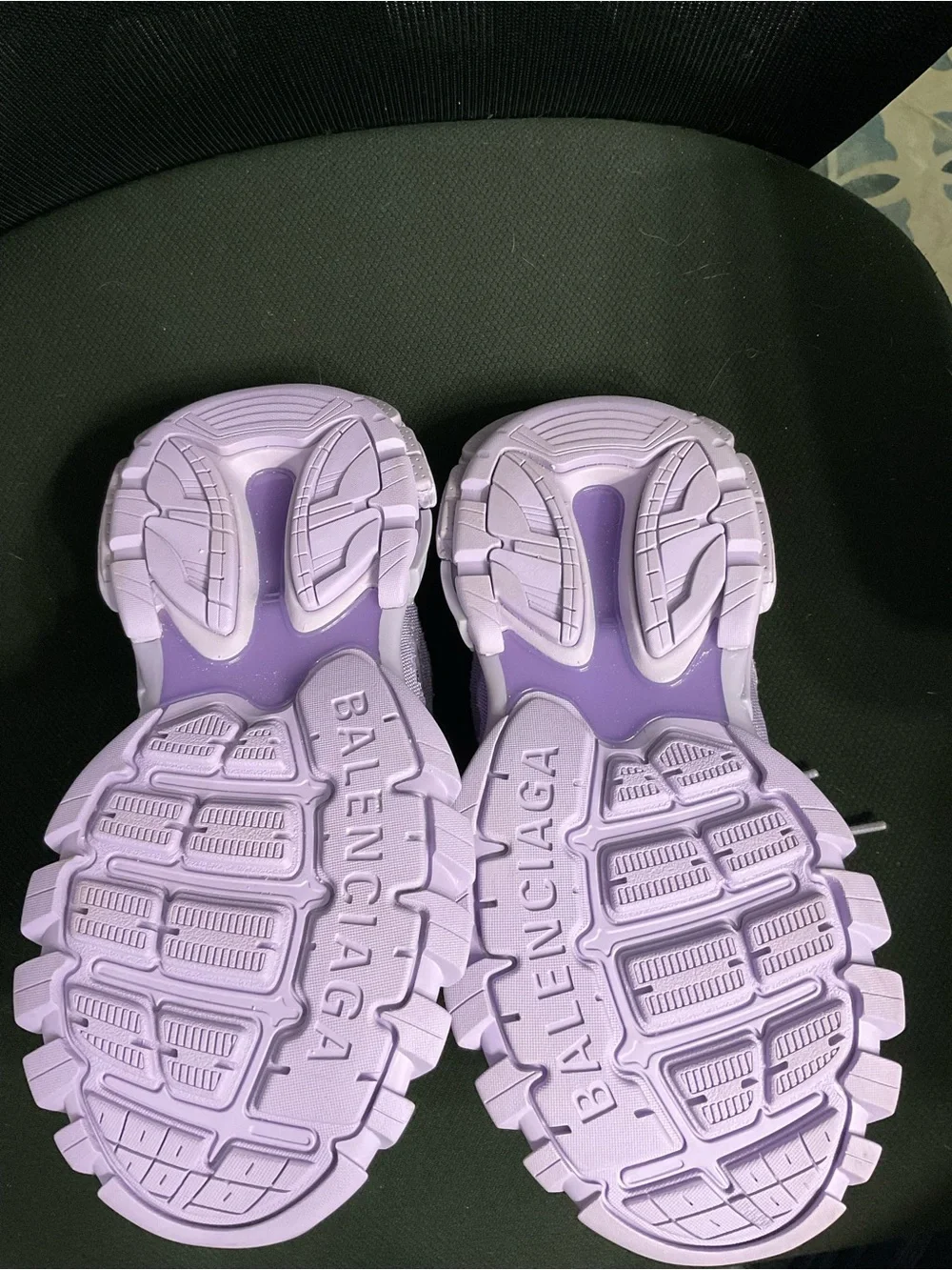 Balenciaga Women's Lilac Track Mules Style 653813 Size 38 US 8 New without Box